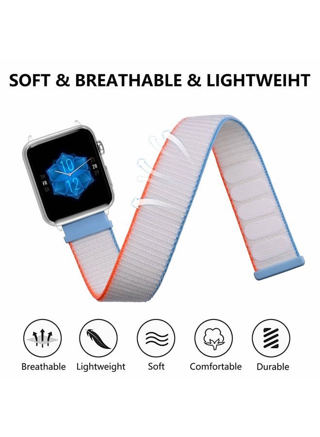 ANNEFIT Nylon Sport Loop Watch Bands 20mm, 2 Packs Quick Release Adjustable Strap for Men Women (Pomegranate and White)  - Image 4