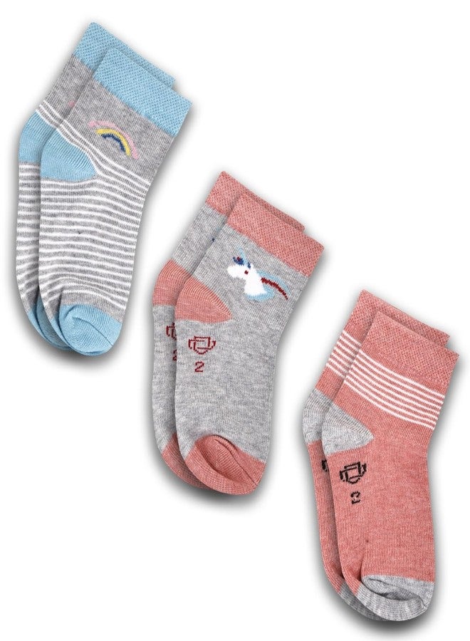 Dollar Kids Socks For Boys & Girls In Blended Cotton (Pack Of 3) - Image 1