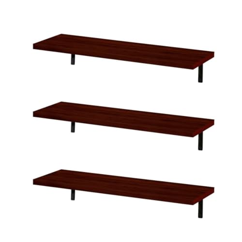 flux Floating Wall Shelf for Living Room Wall Mount Wall Shelves Book Shelves for Wall, Room Kitchen, Bathroom, Bedroom and Home Decor (Pack of 1) (Rustic Red) - Image 1
