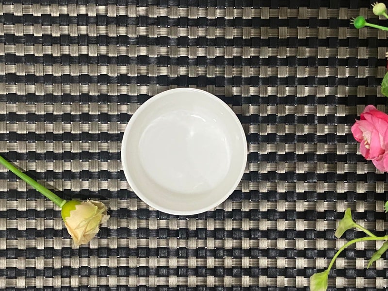 ALTAICA Bone China White Ceramic 80 ml Small Sauce Bowl Set of 4 Mini Dip Bowls for Serving Chutney, Salsa, Pickle, Sauce - Image 4