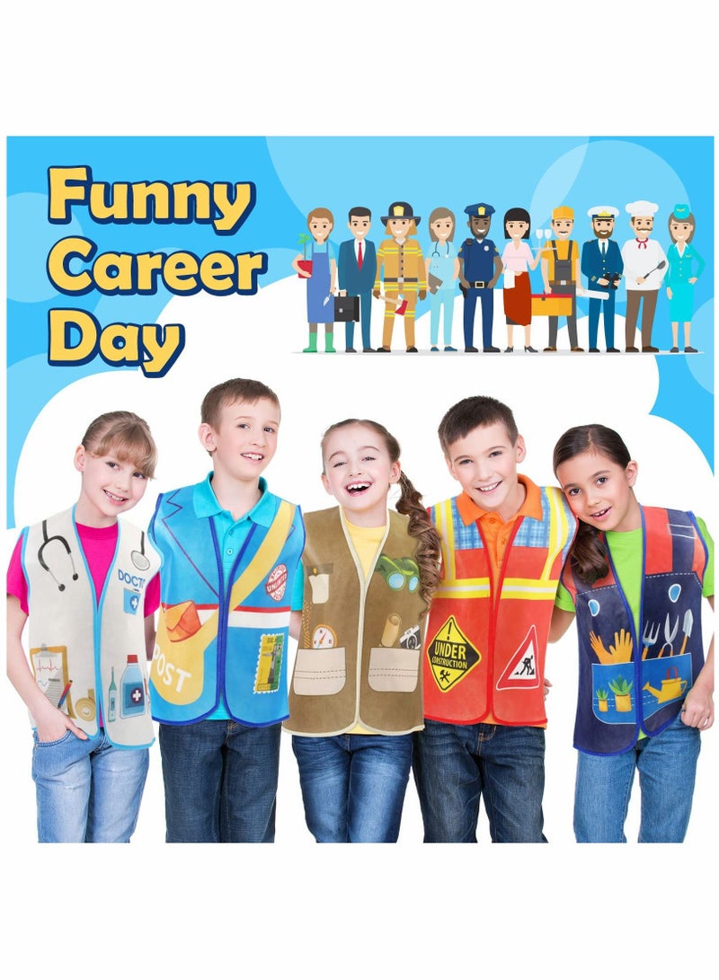 Y&D 10pcs Dress Up Clothes, Community Helper Vest, Career Costumes, Cosplay Cloth, Occupation Pretend Play Costume - Image 3