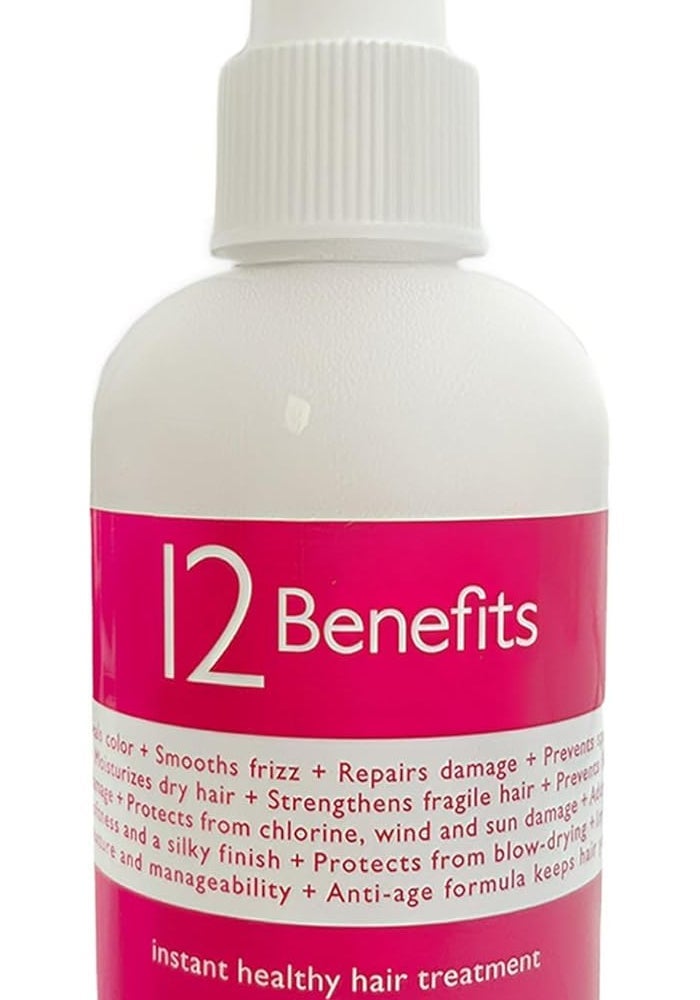 12 Benefits Instant Healthy Hair Treatment - 6 Ounce Leave-In Conditioner for All Hair Types - Image 1