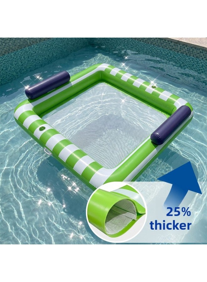 Pool Float - Striped square lounger float - navy blue Pool Float - Inflatable floating row - U-Shaped Water Hammock, Adult Floating Seat, Pool Raft, Summer Beach Lounger, Relaxation Pool Accessory - Image 4
