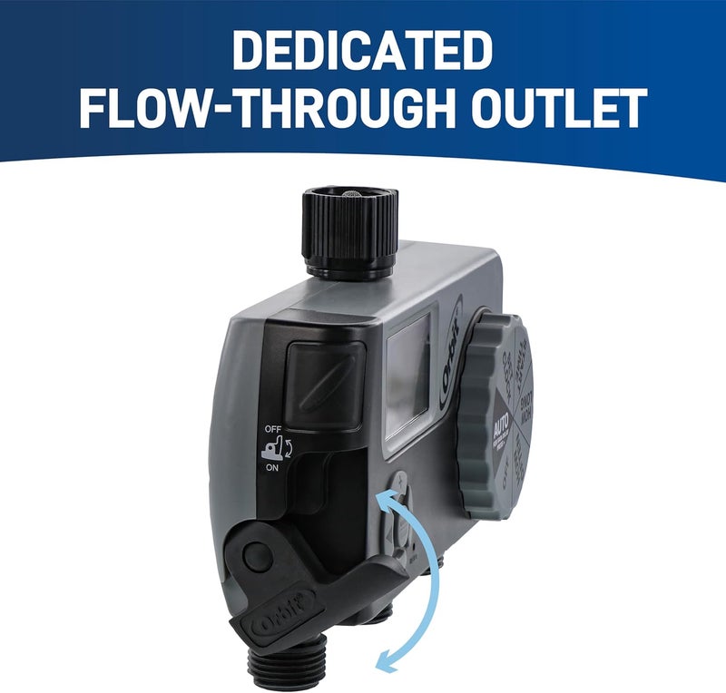 ORBIT 56233D 3-Outlet Digital Watering Timer, 3 valves, Black and Gray - Image 5