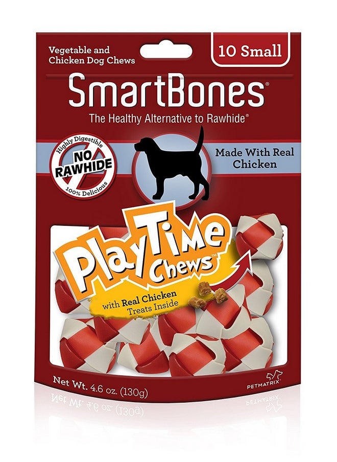 SmartBones SmartBones PlayTime Chews, Rawhide Free Dog Chews, Treats for Dogs Made With Real Chicken, 10 Count Small  - Image 1