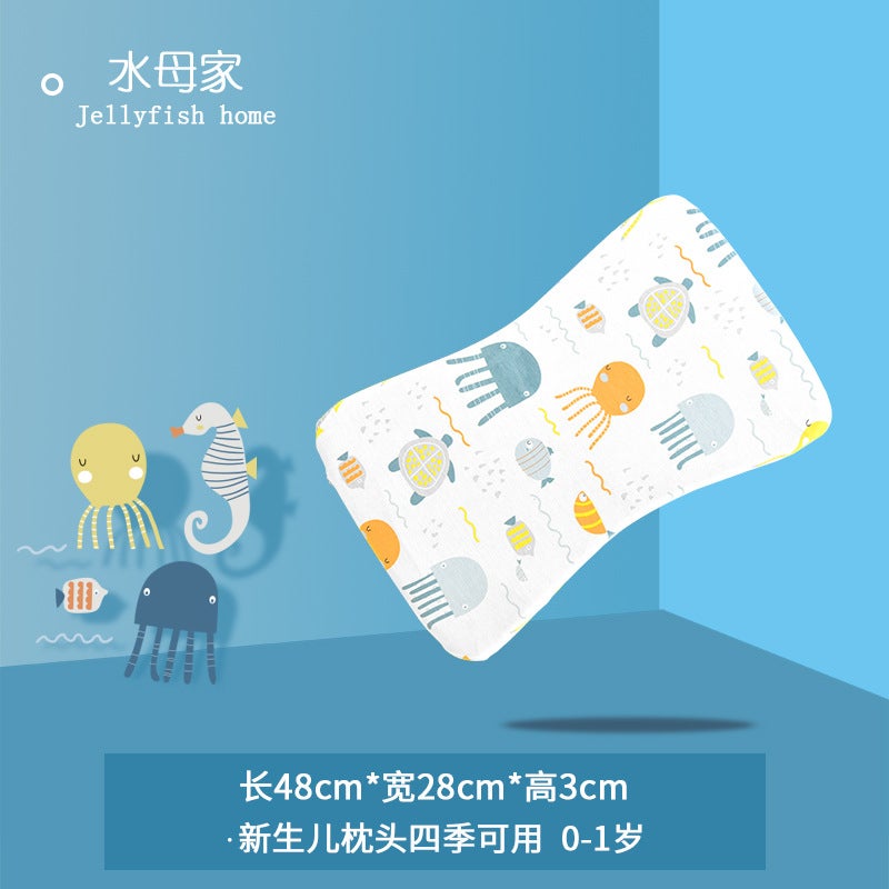 Summer Breathable Anti-Deflection Head Male And Female Newborn Baby Memory Cotton Shaped Pillow Newborn Infant Pillow Pressure-Free - Image 2