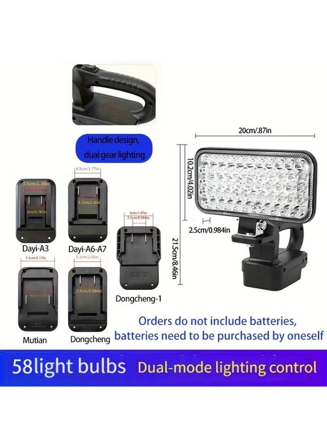 Dayi A3 7 Inch Handheld LED Work Light 58 Lamp Beads High Brightness Long Lifespan - Image 1