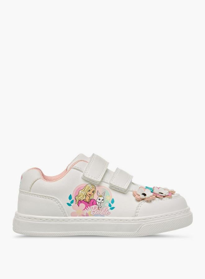 Barbie Girls Floral Accent Hook And Loop Sneakers - Image 3