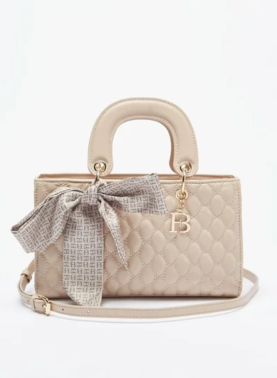 Flora Bella By Shoexpress Women Quilted Tote Bag with Zip Closure and Double Handle
