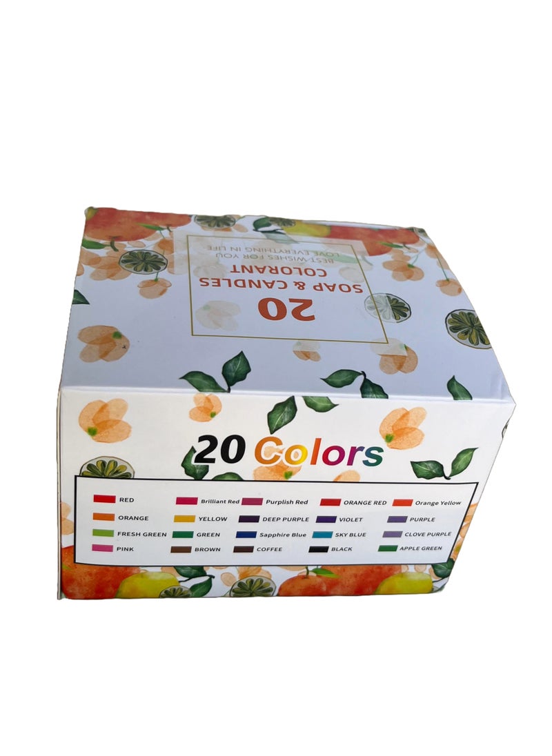 Genetic 20 Colors Dyes Pigments For Candle and Soap and Epoxy Making  - Image 2