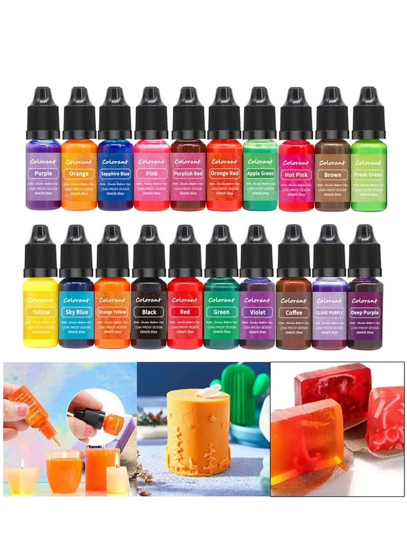 Genetic 20 Colors Dyes Pigments For Candle and Soap and Epoxy Making - Image 1