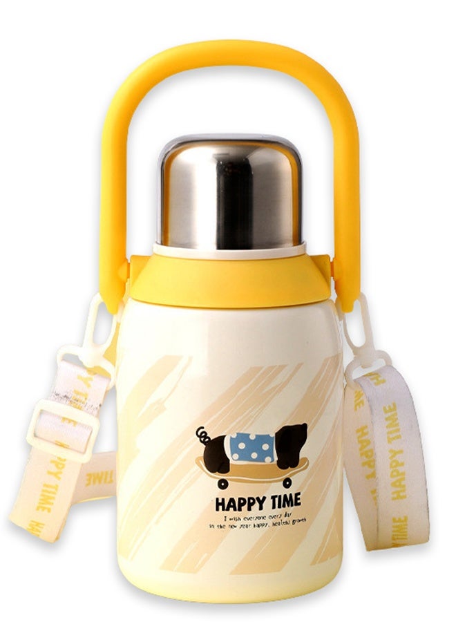 LITTLE SURPRISE BOX Little Surprise Box, Dachshund Puppy Yellow Stainless Steel Premium Insulated Water Bottle, 800ml - Image 1