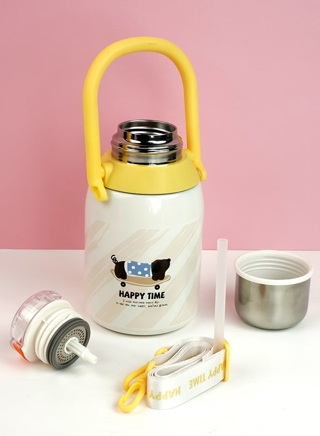 LITTLE SURPRISE BOX Little Surprise Box, Dachshund Puppy Yellow Stainless Steel Premium Insulated Water Bottle, 800ml - Image 2