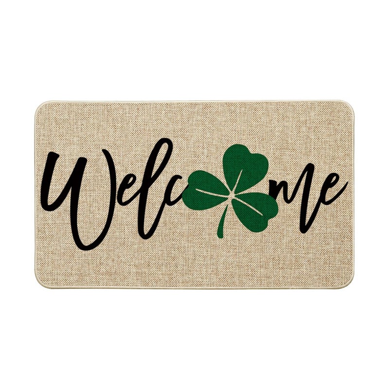 Artoid Mode Shamrock Welcome Doormat Seasonal Holiday St Patricks Day LowProfile Yard Floor Switch Mat for Indoor Outdoor 17 x 29 Inch - Image 2