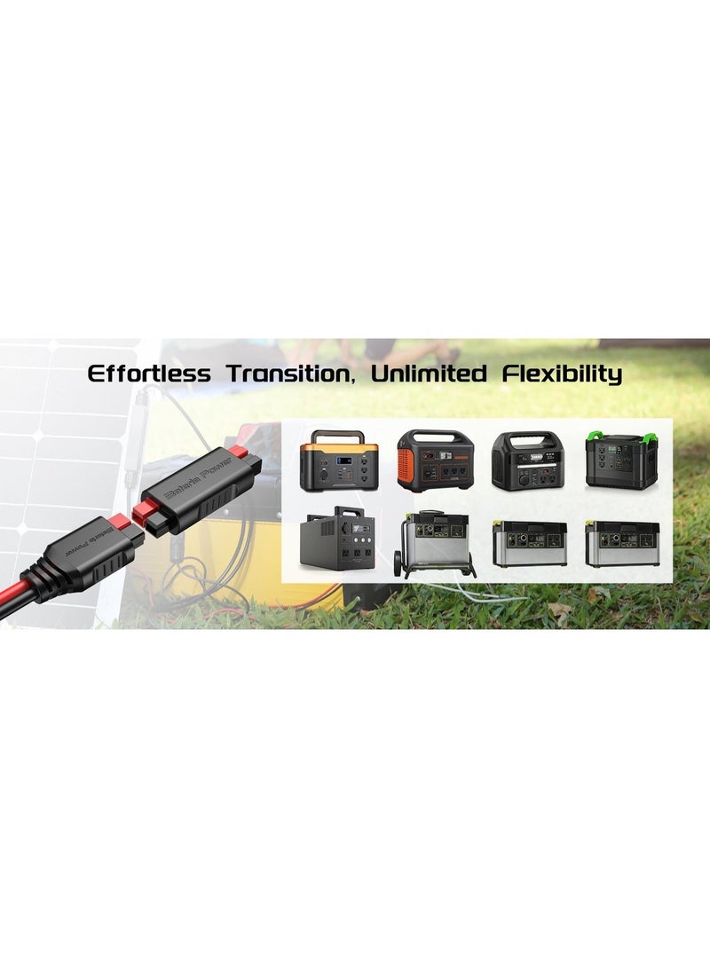 بطارية الطاقة كابل تمديد BateriaPower (مقاس 10AWG) للتحويل من MC4 إلى قابس Anderson، بطول 10 أقدام، مصنوع من أسلاك نحاسية مطلية بالقصدير – مخصص لأنظمة الطاقة الشمسية، وبنوك البطاريات، والمركبات الترفيهية (RVs)، والمولدات المحمولة. - Image 4