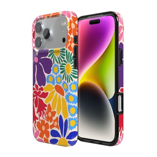 Casely iPhone 17 Pro Case | Flower Patch | Multi-Color Floral | Compatible with MagSafe | Classic Ultra Slim Design - Image 2