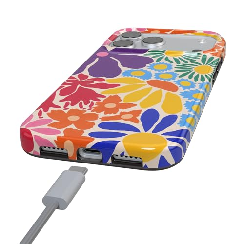 Casely iPhone 17 Pro Case | Flower Patch | Multi-Color Floral | Compatible with MagSafe | Classic Ultra Slim Design - Image 4