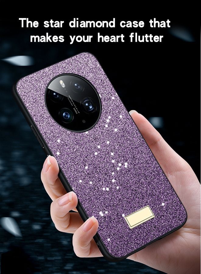 GROIC Case for Huawei Mate 50 Pro 6.74" Glitter Case, Cute Bling Sparkle Cover Anti-Scratch Slim Fit Shockproof Protective Phone Cases, Full-Body Bumper Purple - Image 2