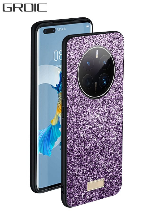 GROIC Case for Huawei Mate 50 Pro 6.74" Glitter Case, Cute Bling Sparkle Cover Anti-Scratch Slim Fit Shockproof Protective Phone Cases, Full-Body Bumper Purple - Image 1