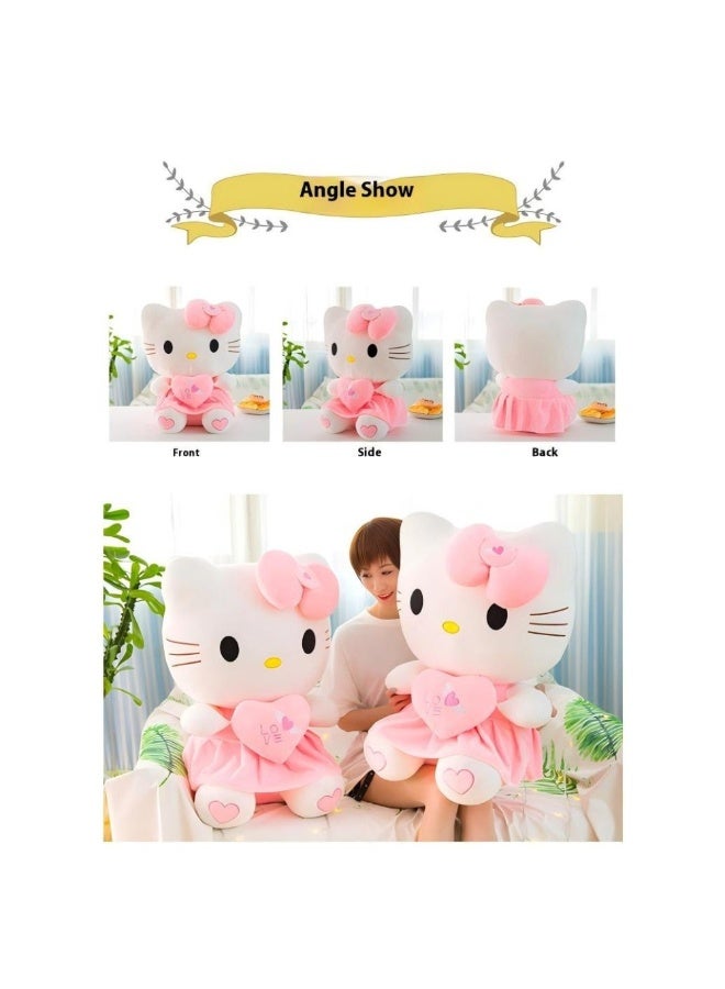 سانريو لعبة محشوة ناعمة للغاية على شكل شخصية كرتونية جميلة من هالو كيتي، قطعة واحدة، وسادة عناق قصيرة وناعمة للغاية - Image 2