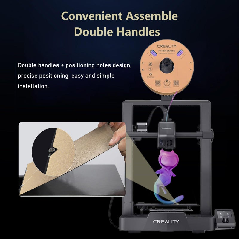 Comgrow Ender 3 V3 KE PEI Spring Steel 235x235mm, Texture PEI Sheet Magnetic Flexible Heated Bed, Ender 3 V3 SE Build Plate for Creality K1C/K1/Ender 3 V3/Ender 3/Ender 3 Pro/Ender 3 V2/Ender 3 V2 Neo - Image 4