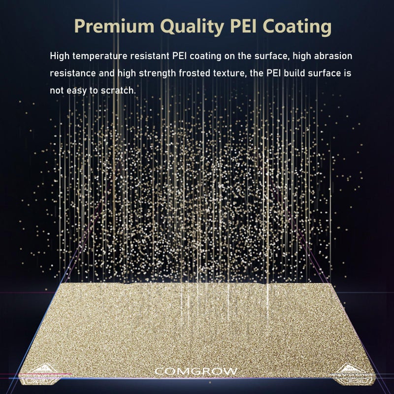 Comgrow Ender 3 V3 KE PEI Spring Steel 235x235mm, Texture PEI Sheet Magnetic Flexible Heated Bed, Ender 3 V3 SE Build Plate for Creality K1C/K1/Ender 3 V3/Ender 3/Ender 3 Pro/Ender 3 V2/Ender 3 V2 Neo - Image 2