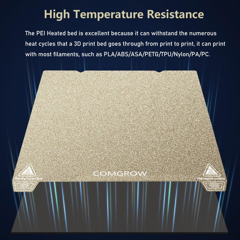 Comgrow Ender 3 V3 KE PEI Spring Steel 235x235mm, Texture PEI Sheet Magnetic Flexible Heated Bed, Ender 3 V3 SE Build Plate for Creality K1C/K1/Ender 3 V3/Ender 3/Ender 3 Pro/Ender 3 V2/Ender 3 V2 Neo - Image 5