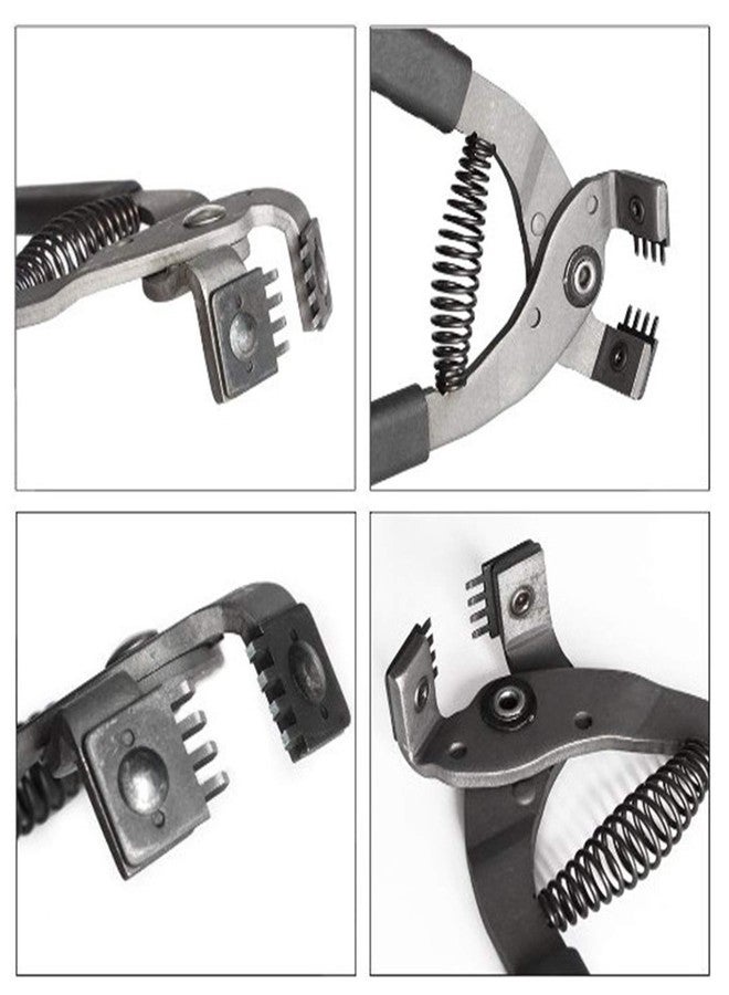 Terizger Leather Stitching Hole Punch Plier Clamp Cutter Leather Hand Pliers Leather Punch Tool for Belts Straps Saddles Fabric Leather DIY Craft (4 Prong) - Image 2