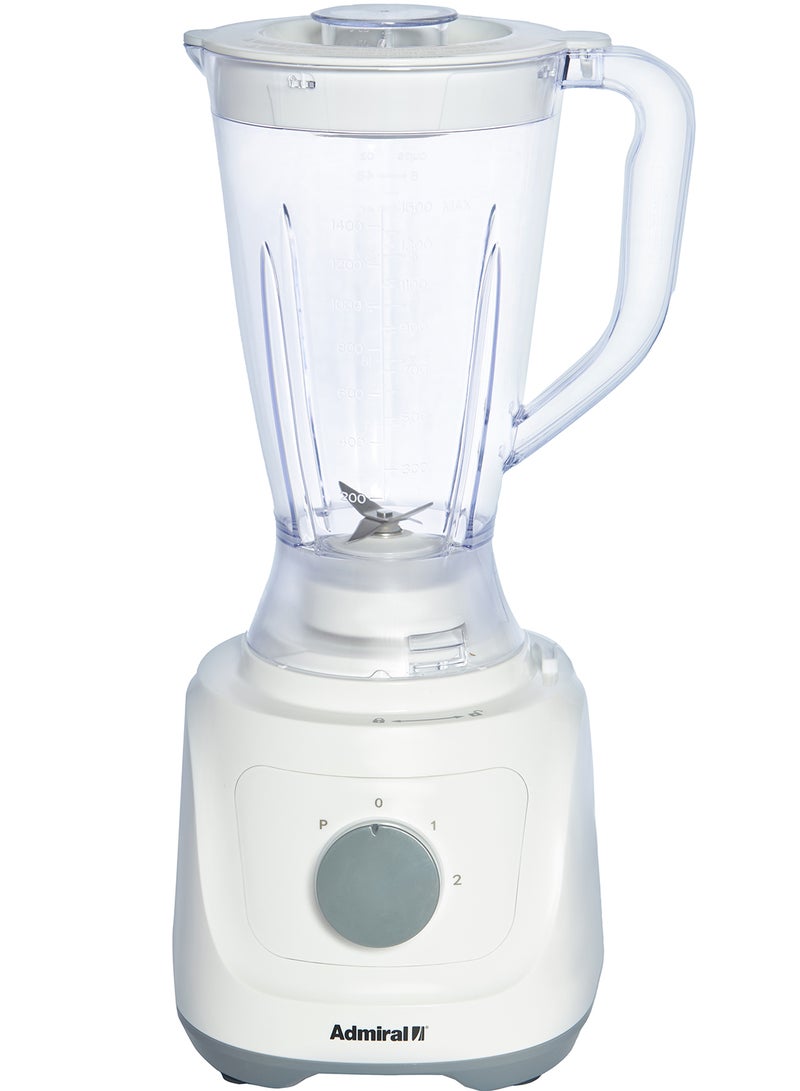 Admiral 1.5L Food Processor with 800W Motor, Multi-Function Shredding, Slicing, Kneading, Whisking, Juicing & Blending – Model ADFP9081 (White) 1.5 L 800 W ADFP9081 White - Image 1
