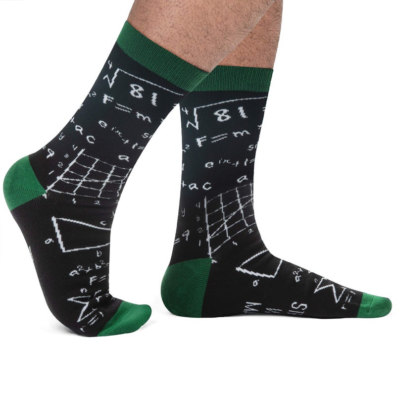 Lavley Funny Socks for Book Lovers, Teachers, Gamers, Musicians, and Nerds - Unisex for Men, Women and Teens (US, Alpha, One Size, Regular, Regular, Math Nerd) - Image 3