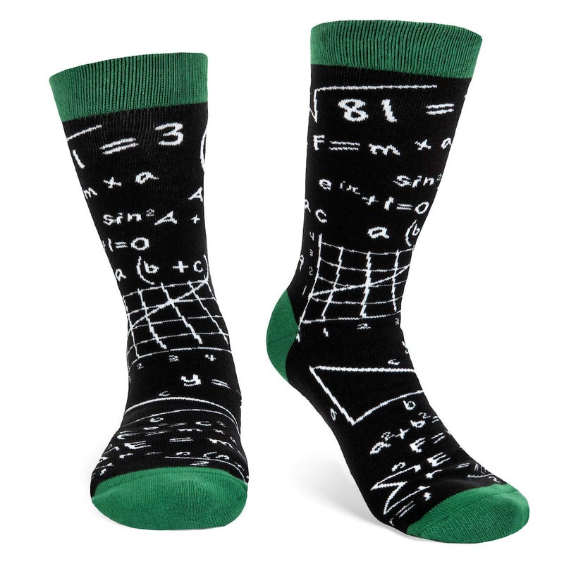 Lavley Funny Socks for Book Lovers, Teachers, Gamers, Musicians, and Nerds - Unisex for Men, Women and Teens (US, Alpha, One Size, Regular, Regular, Math Nerd) - Image 2