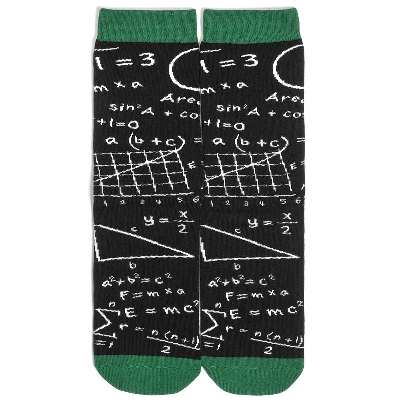 Lavley Funny Socks for Book Lovers, Teachers, Gamers, Musicians, and Nerds - Unisex for Men, Women and Teens (US, Alpha, One Size, Regular, Regular, Math Nerd) - Image 5