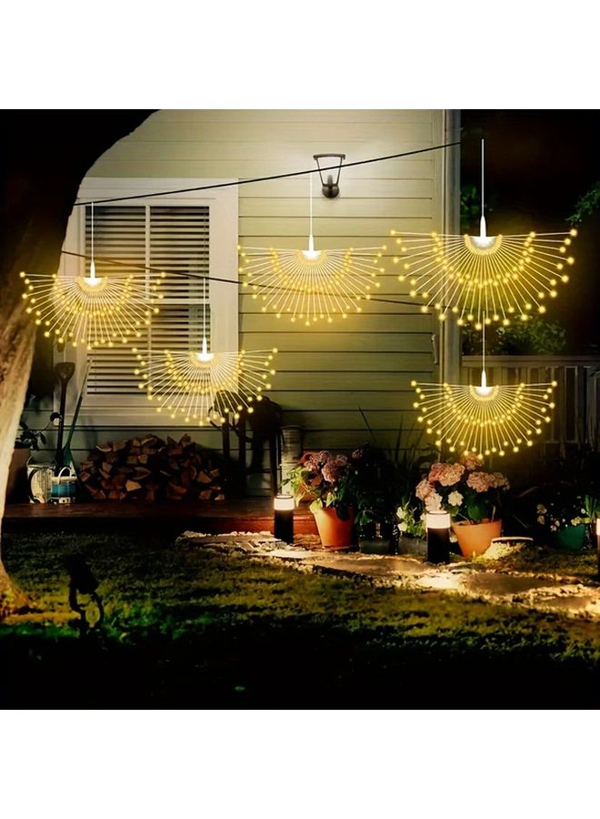 4pcs 360 LED Starburst Ball Lights Multicolor 8 Modes IPX4 Waterproof Copper Wire Fairy Lights - Image 3