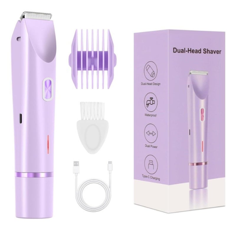 مزيل الشعر الكهربائي الأرجواني للنساء مع شاشة عرض LED، لطيف على البشرة وسهل الحمل أثناء السفر - Image 2