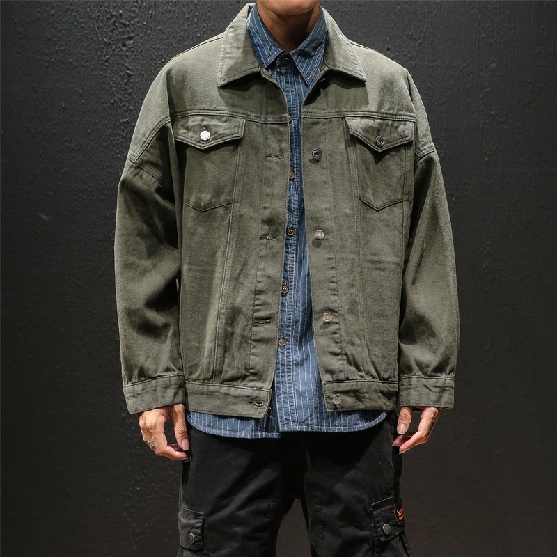 Autumn Men'S Jacket 2019 New Japanese Large Size Men'S Denim Coat Trendy Loose Boys Jacket - Image 2