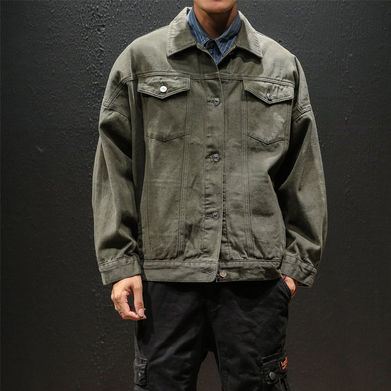 Autumn Men'S Jacket 2019 New Japanese Large Size Men'S Denim Coat Trendy Loose Boys Jacket - Image 1
