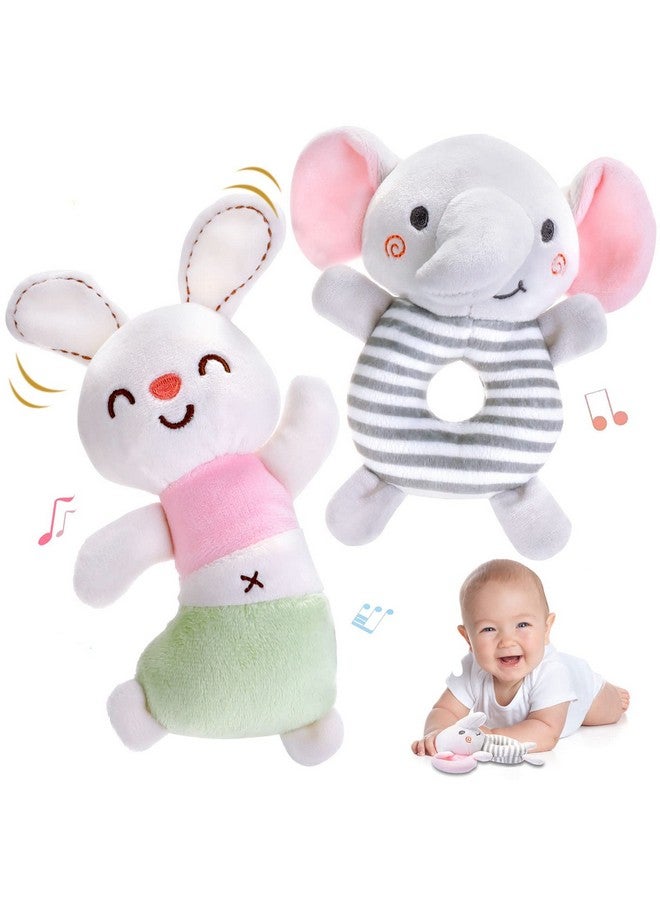 FPVERA Baby Rattles 0-6 Months: Soft Rattle Toy For Babies Newborn Sensory Toys, Baby Developmental Toys 0-3 Months Plush Stuffed Animal Rattle Toy For Infants Toddlers Boys Girls Shower Gift - Image 1