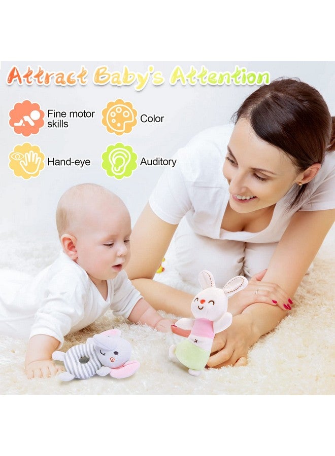 FPVERA Baby Rattles 0-6 Months: Soft Rattle Toy For Babies Newborn Sensory Toys, Baby Developmental Toys 0-3 Months Plush Stuffed Animal Rattle Toy For Infants Toddlers Boys Girls Shower Gift - Image 2