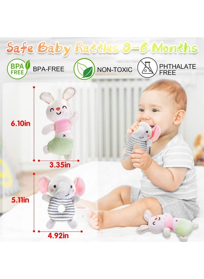 FPVERA Baby Rattles 0-6 Months: Soft Rattle Toy For Babies Newborn Sensory Toys, Baby Developmental Toys 0-3 Months Plush Stuffed Animal Rattle Toy For Infants Toddlers Boys Girls Shower Gift - Image 3
