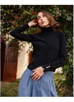 Women Black Turtleneck Sweater - pzsku/Z50163F377128F286B1D7Z/45/_/1739632877/a53c0292-f227-4209-bd77-f28f1b69ca69