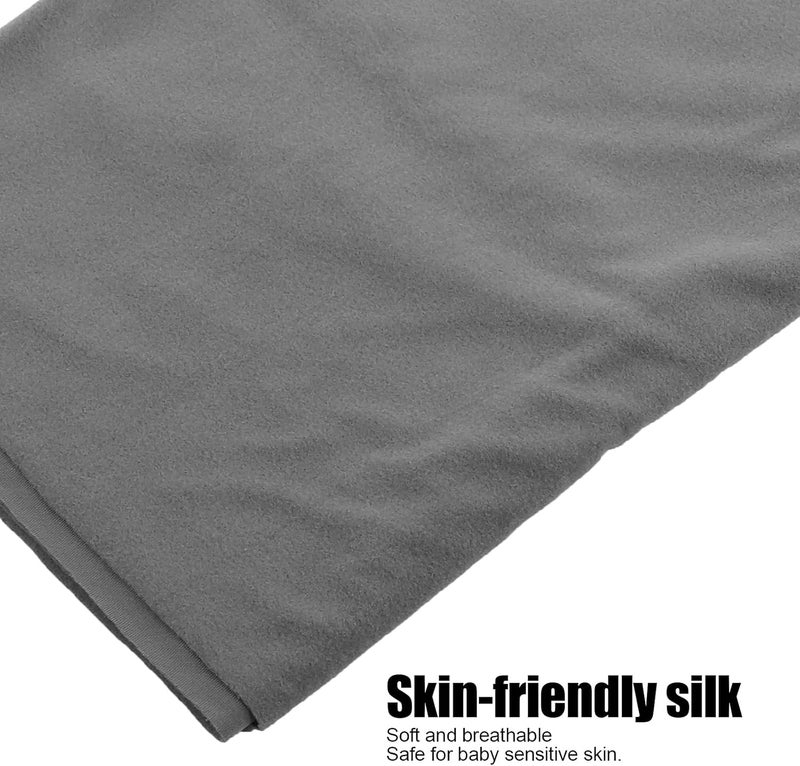 ZJchao Professional Newborn Baby Photography Wrap, Baby Photo Props - Stretchable Newborn Posing Wrap with Silk Material, Swaddle Blanket for 0-3 Months Old Babies (Dark Gray) - Image 2
