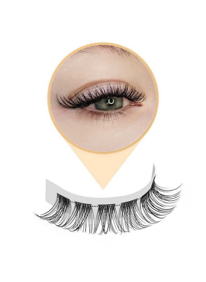 QUEWEL Cluster Lashes 72 Pcs Wide Stem Individual Lashes C/D Curl 8 16Mm Length Diy Eyelash Extension False Eyelashes Natural&Mega Styles Soft For Personal Makeup Use At Home (Natural C Mix8 16) - Image 4