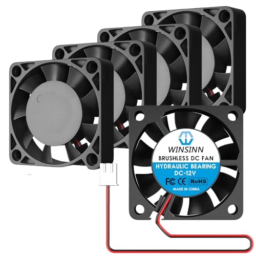 WINSINN 40mm 12V Fan - Hydraulic Bearing 5000 RPM 4010 Cooling Fan Replacement for 3D Printer/DVR/PC/Electronics, 30cm Cable with XH2.54-2PIN, Brushless 40x10mm (5Pcs) - Image 1