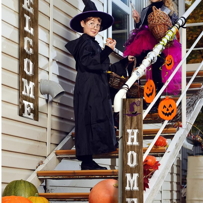 Devasya Crafts 16 Pieces Reusable Welcome Stencil Large Vertical Welcome Sign Stencil with Festival Stencils for Painting on Wood Porch Sign and Front Door - Image 3