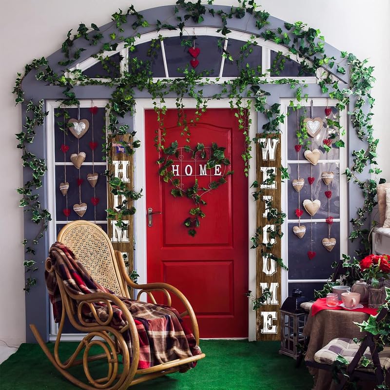 Devasya Crafts 16 Pieces Reusable Welcome Stencil Large Vertical Welcome Sign Stencil with Festival Stencils for Painting on Wood Porch Sign and Front Door - Image 2