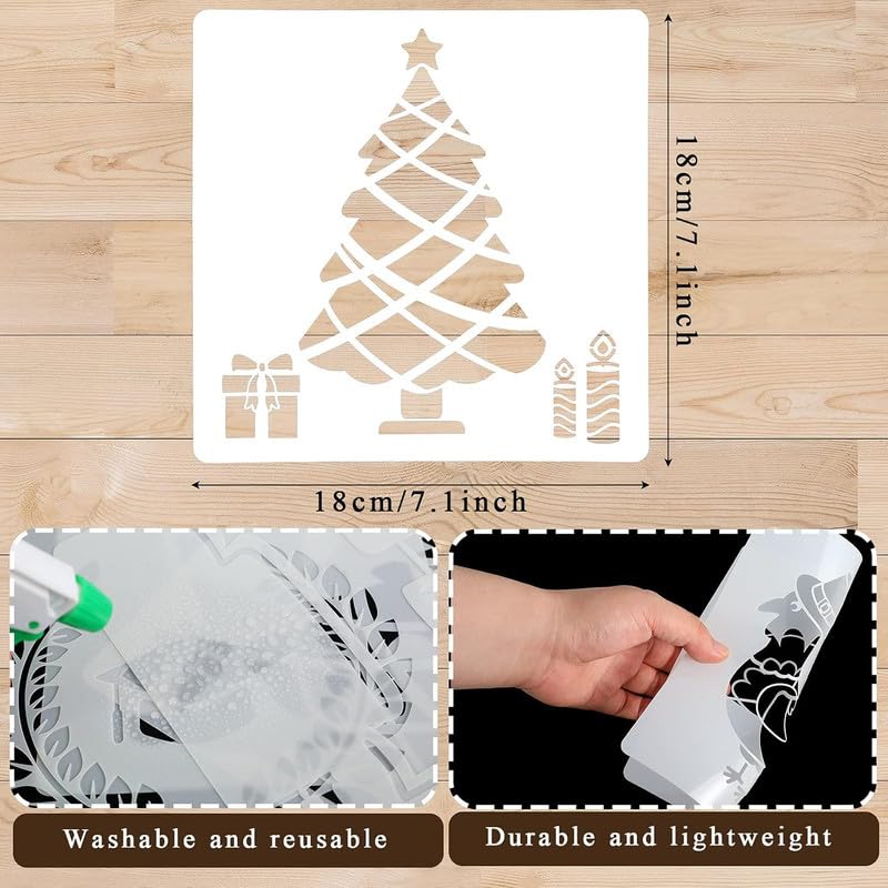 Devasya Crafts 16 Pieces Reusable Welcome Stencil Large Vertical Welcome Sign Stencil with Festival Stencils for Painting on Wood Porch Sign and Front Door - Image 5