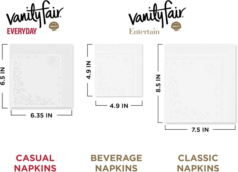 Vanity Fair Entertain Paper Napkins, 40 Count, Disposable Napkins Made For Entertaining And Events(Pack of 4) - Image 5