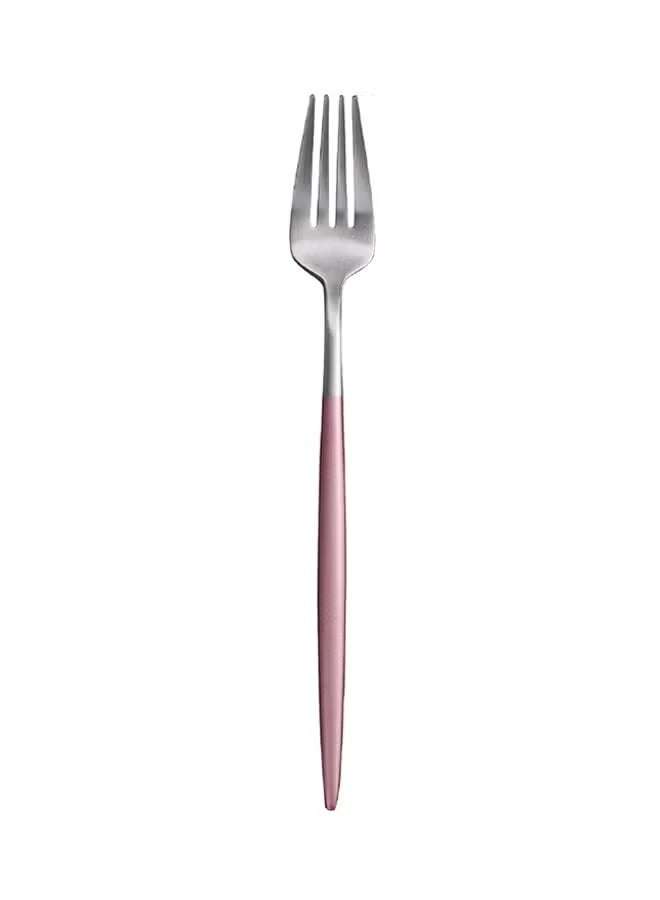TD HOME 4-Piece Stainless Steel Cutlery Set Pink / Silver 16.5x26x3.5cm - Image 3
