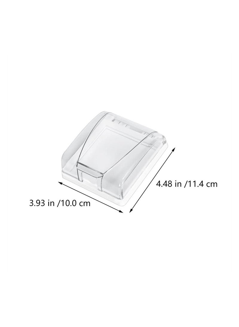 Waterproof Socket Cover, Universal Dustproof 86 Type Wall Socket Plate Panel PVC Transparent Switch Box Cover Protector for Bathroom Kitchen Accessory (4PCS)  - Image 4
