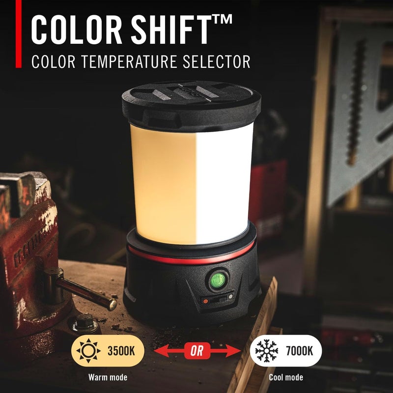 Coast COAST EAL40R 2500 Lumen Rechargeable Emergency Camping Lantern with Red Flashing Mode Carabiner Diffuser Foldeable Handle Moonglow Low Mode Illuminated Power Button USBC Power Bank  - Image 4